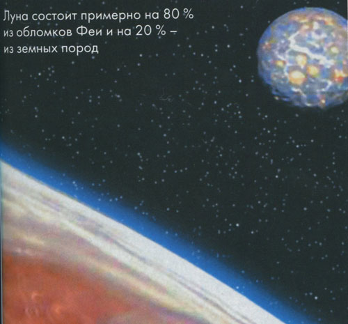 Луна состоит примерно на 80%
из обломков Феи и на 20% - из земных пород